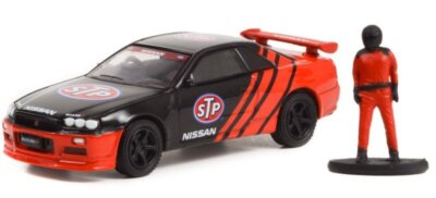 NISSAN SKyline (R34) + race driver - 1999 - STP - Greenlight 1:64