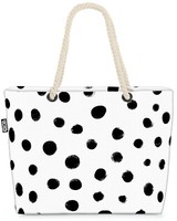 Void Tasche Black Dots Abstrakt Muster Gemustert Schwarz Weiss Getupft