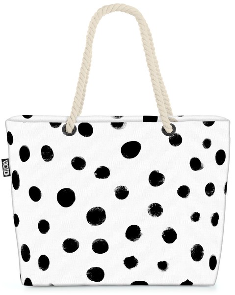Void Tasche Black Dots Abstrakt Muster Gemustert Schwarz Weiss Getupft-image