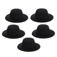 5PCS Mini Formal Hats Miniature Doll Dressing Formal Hats Doll Accessories