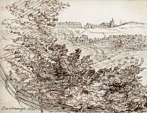 Hannah Sarah Turner Brightwen Small Pen Ink Drawing Scarborough Yorkshire 1865 Ebay