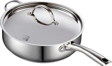 Classic Stainless Steel Skillet, 11-Inch, 5-Quart for Induction Cooking