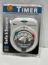 Ingraham 12-820 Wall Plug Outlet Timer Time Control Controller 24 Hr Variable