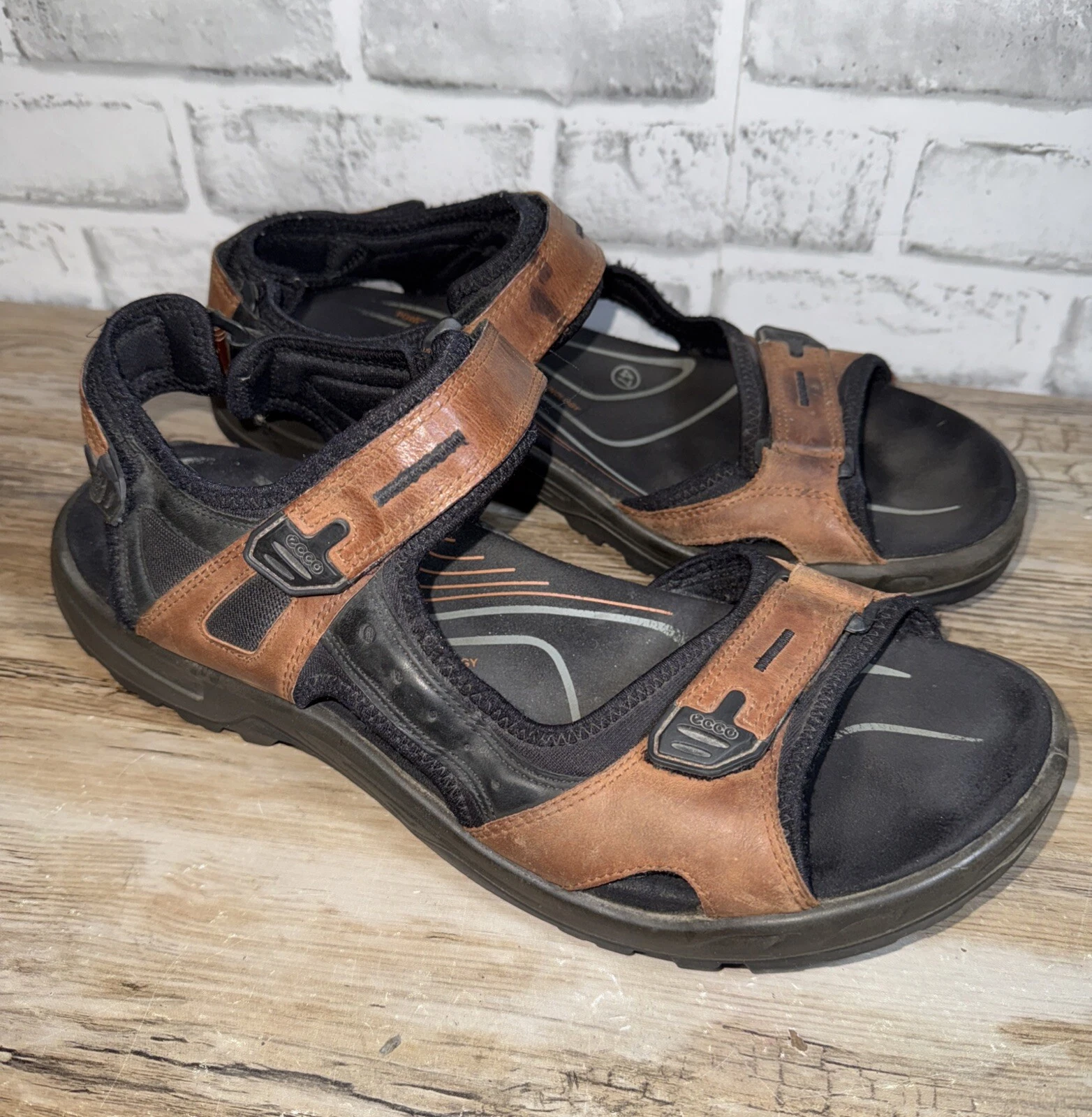 Scarpe sandalo ECCO Yukatan Receptor pelle sport marrone uomo EU 47