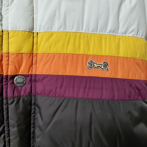 Vintage Le Tigre Retro Reversible Outerwear Puffer Vest Jacket Black Multi XL - Picture 8 of 14