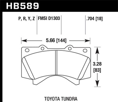 Hawk LTS Disc Brake Pad P/N HB589Y.704