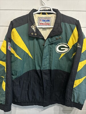 Vintage Green Bay Packers Apex One Puffy Puffer NFL Football Jacket Mens SZ XL