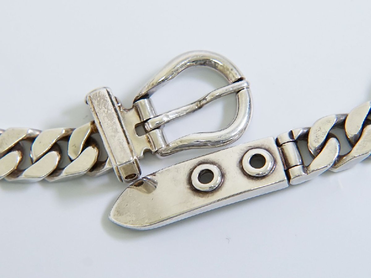 Hermes Boucle Sellier Vintage Necklace Pendant SV925 Silver 642149