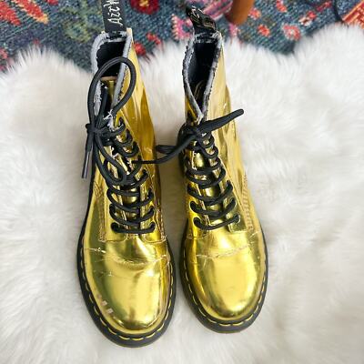 【稀少・美品】Dr.Martens HOLT マウンテンブーツ レザー 金色ロゴ Dr. Martens 1460 Boots in Gold | eBay