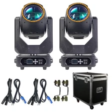2X Beam 7R 230W Moving Head Light Mini Stage Halo Light DMX with Flight Case