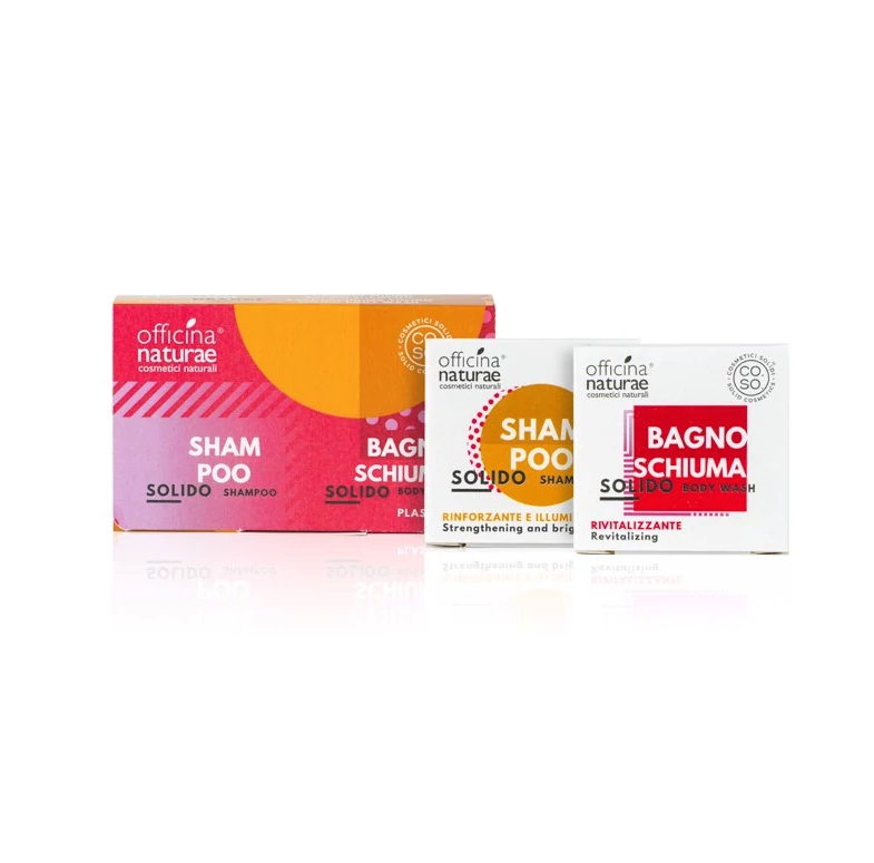 Officina Naturae I Cosini Orange Kit Mini Shampoo+ Mini Bagnoschiuma Bio Vegano