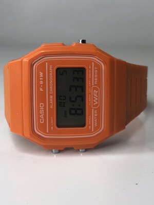 casio f91 orange