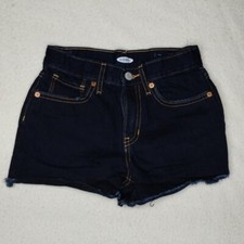 Old Navy Denim Shorts Dark Wash Frayed Hem Casual Girls Size 10