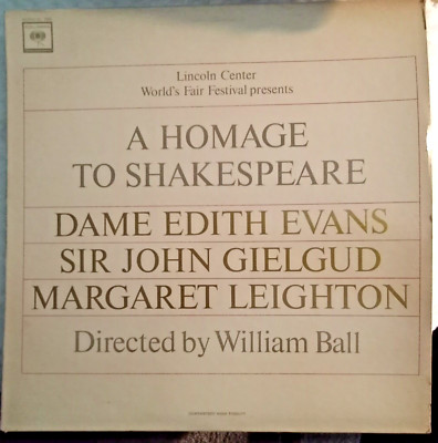 A Homage to Shakespeare GEILGUD EVANS LEIGHTON-Lincoln Center World's Fair Fest