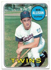 1969 Topps #30 Bob Allison Baseball Card - Minnesota Twins