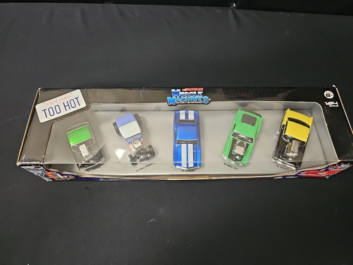 Muscle Machines 5 Car Set Boss 302 Charger 55 Chevy Olds 442 Nomad 