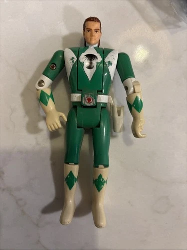 1993 Bandai MMPR Power Rangers Green Ranger Flip Head 5.5" Figure Vintage