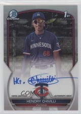 2023 Bowman Chrome Prospect Refractor /499 Hendry Chivilli #CPA-HC Auto 12ai