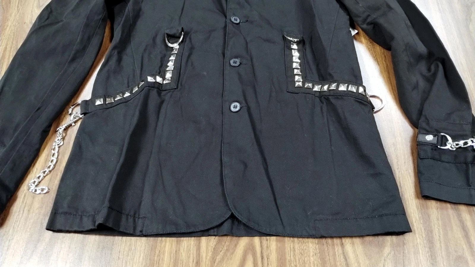 Vintage Tripp NYC Gothic Industrial Spike Blazer Jacket Punk Metal  Mens M  NEW image 4