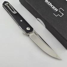 Boker Plus Kwaiken Mini Folding Knife 3" D2 Satin Blade Black G10 Handle 01BO268