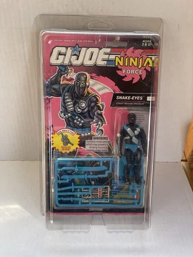 GI Joe Vintage 1992 Hasbro Ninja Force On Card In Clamshell - Rough Card