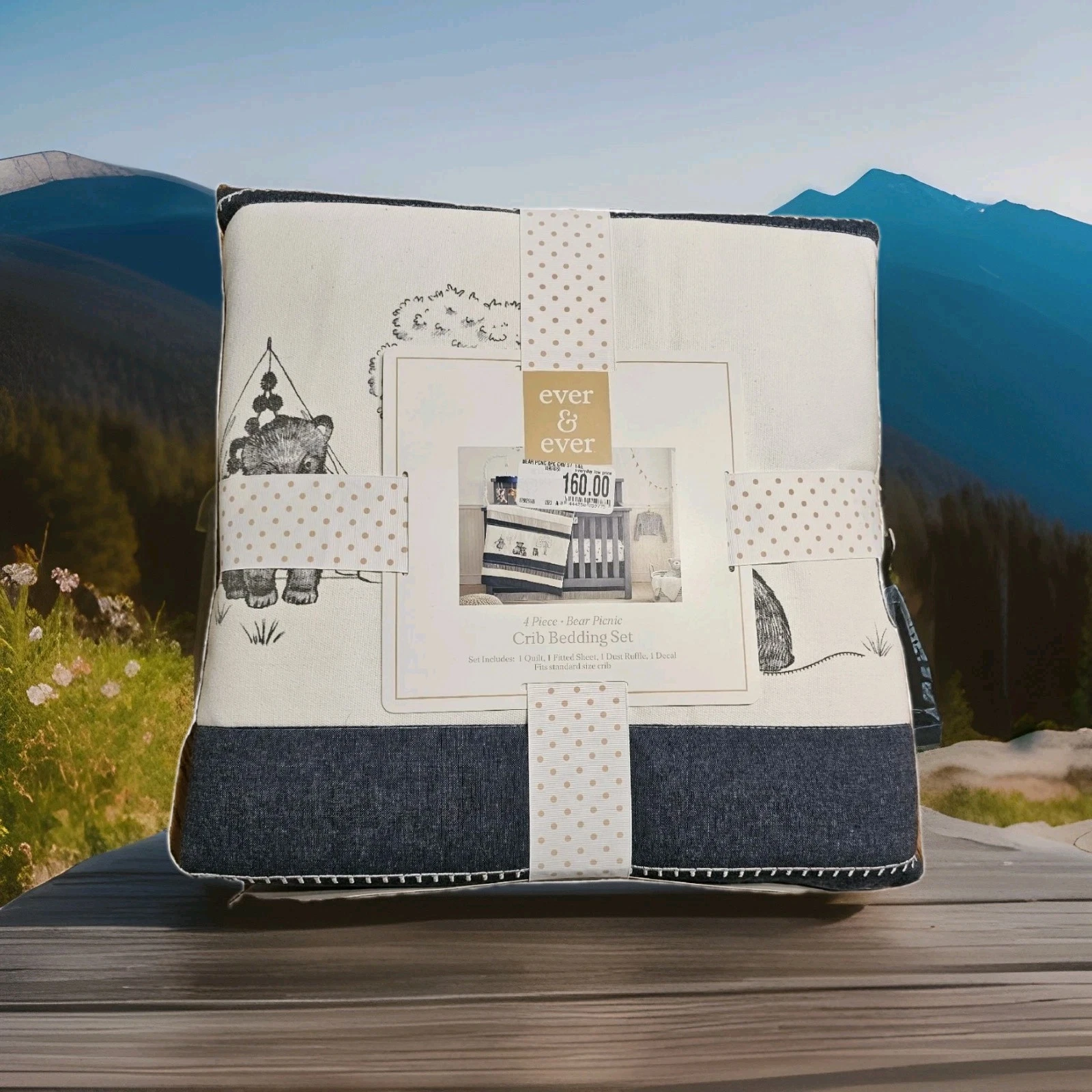 Ever & Ever 4 Piece Crib Bedding Set- Bear Picnic
Opens in a new window or tab