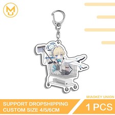 Chinose Asuna Waifu Anime Double Sided Key Chains Pretty Jewelry Decoration