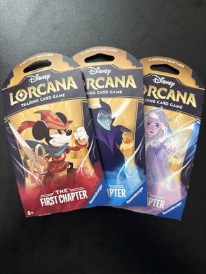 Disney Lorcana The First Chapter Sleeved Blister Booster Packs Sealed x3 Dif Art