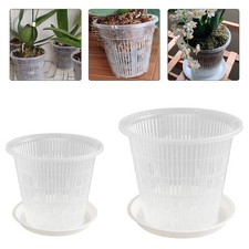 Flower Pot Light-transmitting Orchid Planting Pot Transparent Root-controlled