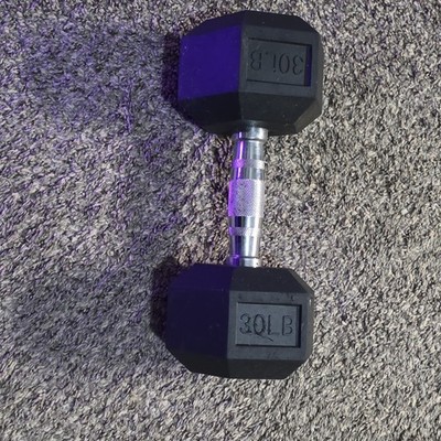 2, 30 lbs Hex Dumbbells with Rubber Coated, Hand Weights for Exercises