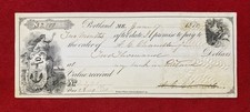 1872 **A. C. CHANDLER JR.** PORTLAND, ME. PROMISSORY NOTE+(4) SCOTT R112 STAMPS!