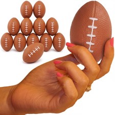 Mini Foam Footballs 12 Pack Bulk - Individually Wrapped 3.5 Inch Stress Balls