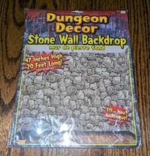 Forum Dungeon Decor Indoor Outdoor Stone Wall Backdrop Brand New 20' Feet Long