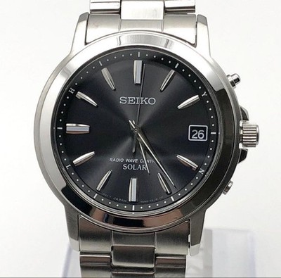 Seiko 7B52-0AF0 Solar Mens Wristwatch Timepiece 39mm Dress Watch
