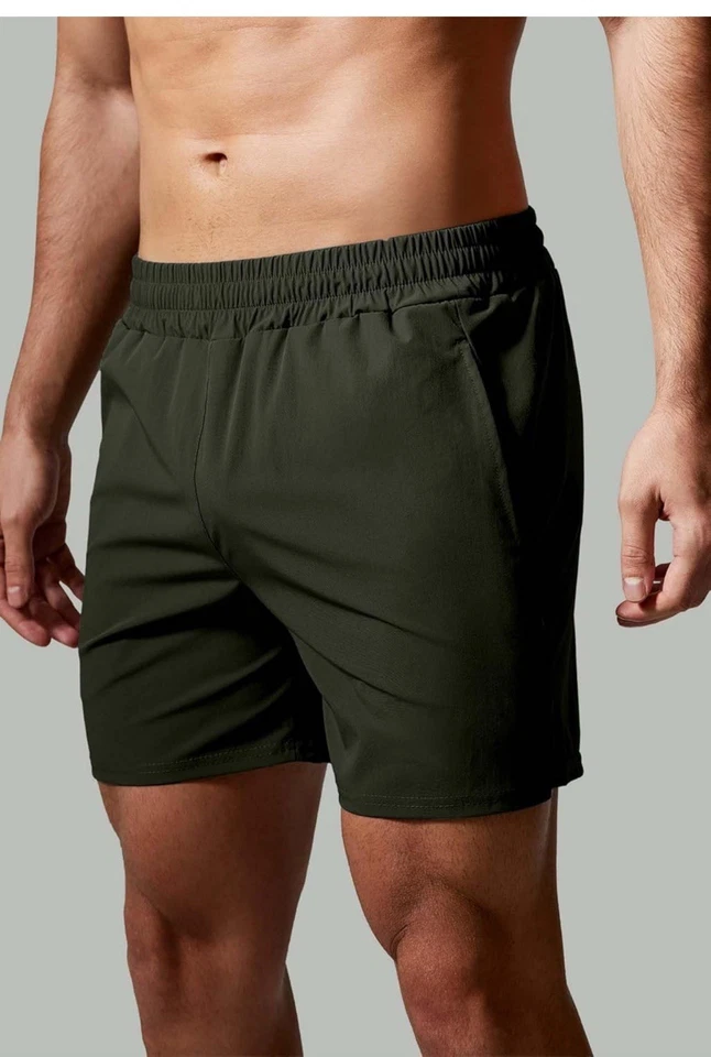 SHORTS GYM REVOLUTION MENS WORKOUT GYM TRAINING SPORTS RUNNING  FITNESS 5 pcs  - Image 4 of 4