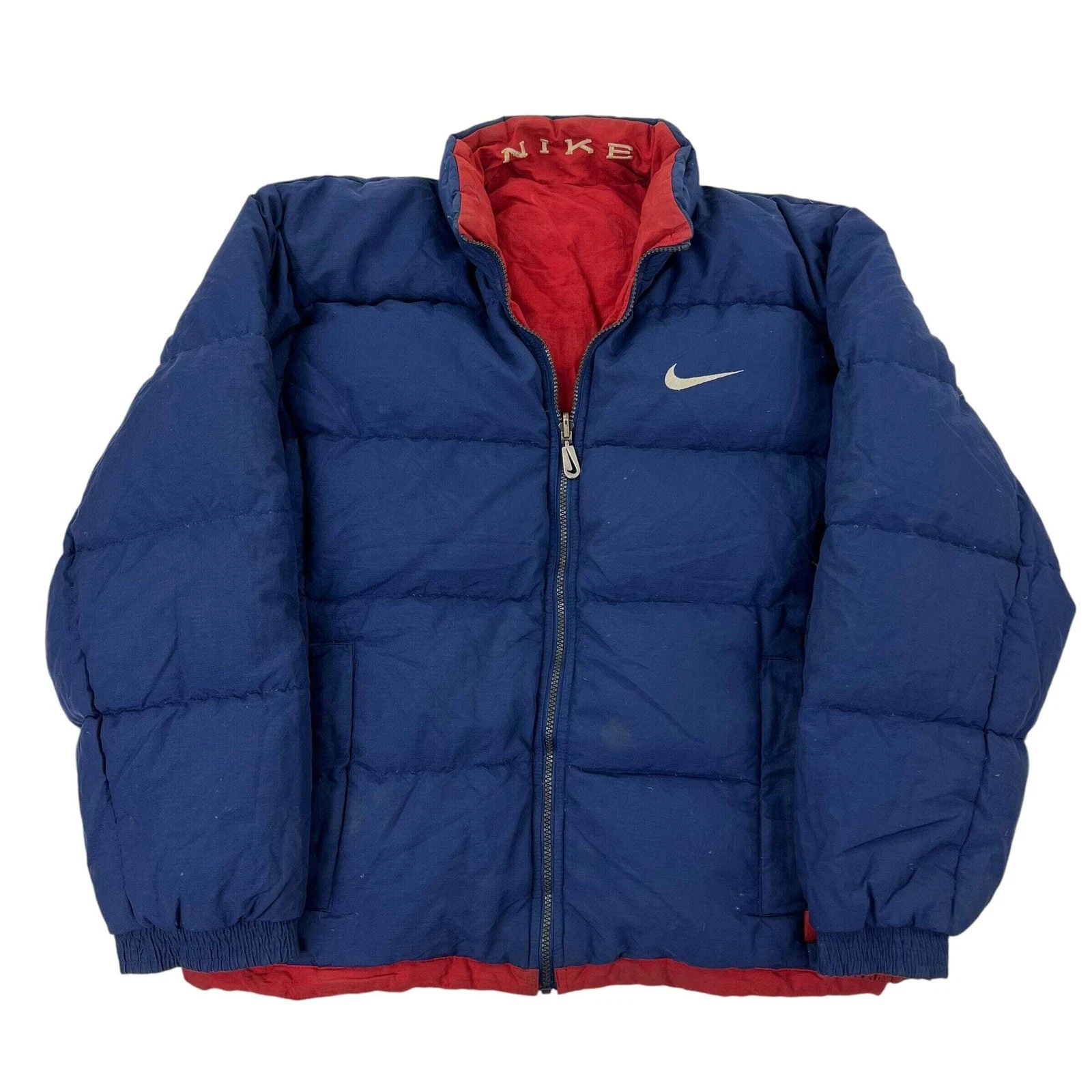 Vintage Nike Reverse Puffer - S Padded Down Outerwear Coat Puffa Daunenjacke