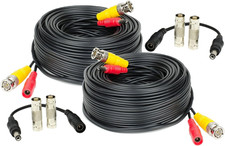2-Pack 60 Feet Pre-Made All-In-One Siamese BNC Video and Power CCTV Security ...
