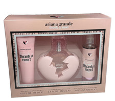 Ariana Grande thank u, next Body Mist, EDP Spray and Body Souffle Set New In Box