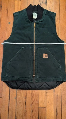 Carhartt V02 Arctic V02SPC Green Canvas Quilted Lined Zip Vest Men’s S Reg image 4