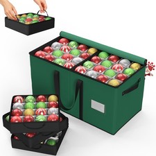 Christmas Ornament Storage Box With 8 Trays - Stores Up to 128 Holiday Orname...