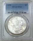 1890 P Morgan Silver Dollar PCGS MS63 Frosty White Luster PQ New Holder #W294A