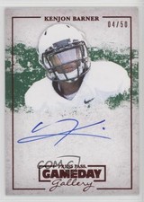 2013 Press Pass Gameday Gallery Red 4/50 Kenjon Barner #GG-KB Auto 0af