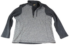 Woolrich 1/4 Zip Pullover Mens XXL Gray Fleece Sweater Heavy Outdoor EUC