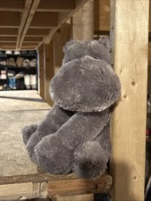 Aurora World 15" Stuffed Plush Bean Bag Gray Hippopotamus Hippo Animal Toy