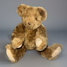 Vintage The Vermont Teddy Bear Company Honey Brown Jointed 16” Plush Bear USA