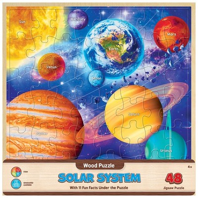 MasterPieces - Wood Fun Facts - Solar System 48 Piece Wood Jigsaw Puzzle