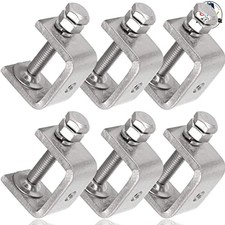 Stainless Steel C Clamps 1 3/16 in 6 Pack 30mm Protective Pads Metalworking