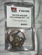 NEW Wal-Rich 12" Water Heater Tank Grounding Kit Ground Wire #2201050 6 Guage