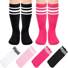 4 Pairs Kids Toddler Soccer Socks Baseball Socks Football Softball Accessories