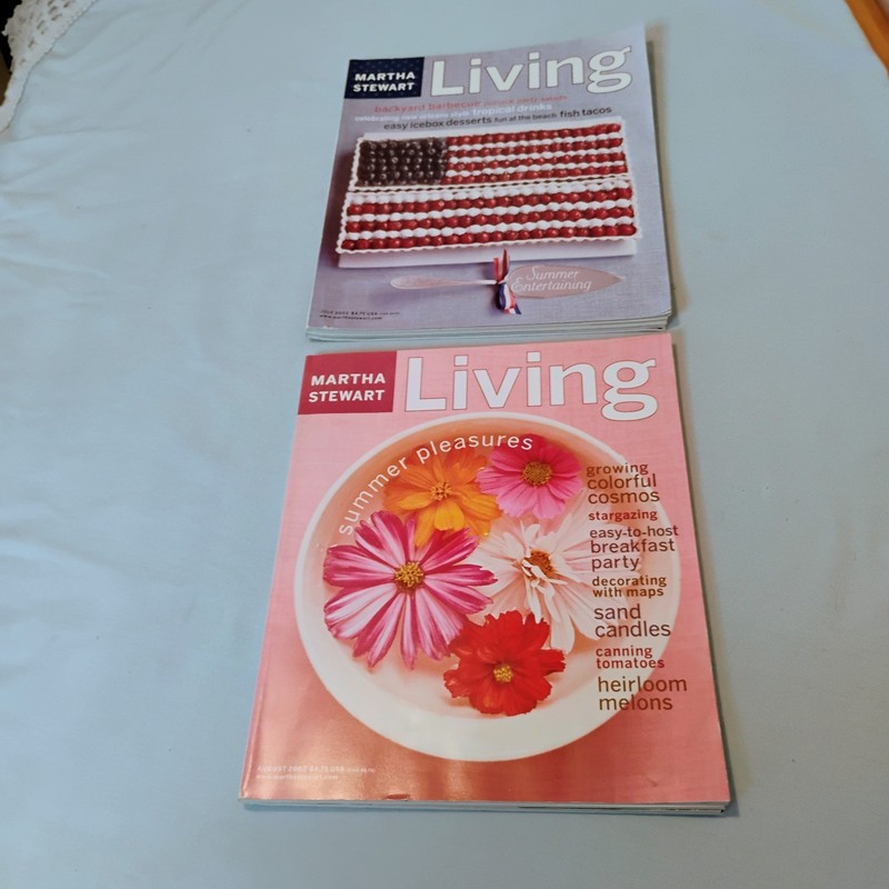 Martha Stewart Living Magazine (Lot Of 2)  July & August 2002
